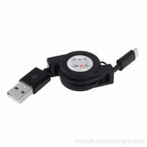 USB 2.0 to Sync Data/Charging Retractable Cable for iPhone 5/iPod Touch/iPad Mini, 80cm Length